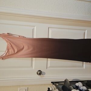 Pink ombre maxi dress
